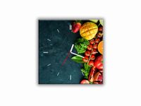 ZEGAR SZKLANY KWADRATOWY - Owoce i warzywa