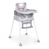 FOTELIK KARMIENIA ECOTOYS 3W1 STABILNY METALOWE NOGI TACKA MYCIE