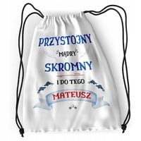Plecak Sportowy Szkolny Dla Mateusza Syna Dziecka Z Nadrukiem Ze Zdjęciem