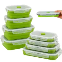 Pojemniki silikonowe składane 4 szt na lunch żywność lunch box jedzenie