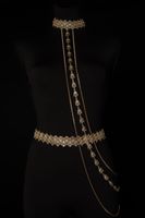 choker z łańcuszkami na ciało (c22/vip/45au)