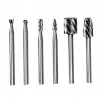 Frezy trzpieniowe hss do mini szlifierek 3,2mm 6 sztuk KD10057