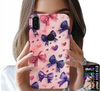 ETUI DO HUAWEI Y7 2019 - KOLOROWE WSTĄŻKI WSTĄŻKA WZORY + SZKŁO
