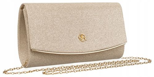 Torebka kopertówka brokatowa na wesele bal wieczorowa mała z klapką Rovicky na Arena.pl