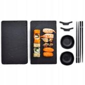 ZESTAW DO SUSHI dla Dwojga Elegancki Prezent Deluxe Pałeczki talerze podst,