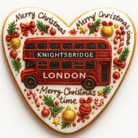 CIASTKO LUKROWANE BUS BOŻE NARODZENIE ROZ.S SERCE RĘCZNIE ROBIONE