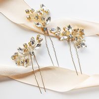 KOMPLET wsuwek spinek szpilek do fryzury na ślub BŁYSZCZĄCE złote