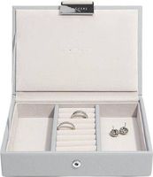 Szkatułka na biżuterię Stackers mini kamienna szarość z pokrywką