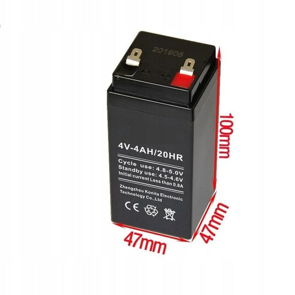 AKUMULATOR Żelowy 4V 4AH DO Wagi kasy zdjęcie 2