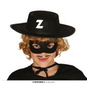czapka bandyta zorro szermierz bohater czarna
