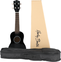 Ukulele sopranowe drewniane błyszczące UK-12 Czarne z Pokrowcem ZESTAW