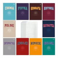 Zestaw zeszyty szkolne tematyczne + okładki 10 szt. INTERDRUK Hybrid