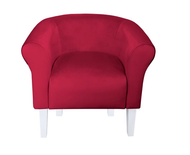 Fotel Milo nogi 20cm białe czerwony MG31 zdjęcie 2