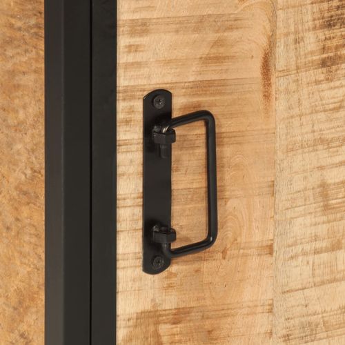 Szafka łazienkowa, 40x27x180 cm, żelazo i lite drewno mango na Arena.pl