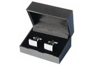 KLASYCZNE SPINKI + PUDEŁKO Metalowe Spinki do Mankietów Koszuli Męskie s41