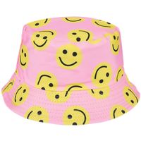 Różowy Smile Dwustronny Kapelusz Dziecięcy Bucket Hat Kap-Md