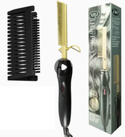 Hot Comb Prostownica Grzebień Do Włosów I Brody Ceramiczna Złota 220C