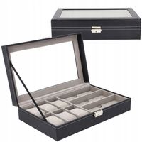 PUDEŁKO ETUI NA ZEGARKI I OKULARY SZKATUŁKA ORGANIZER EKSPOZYTOR NA