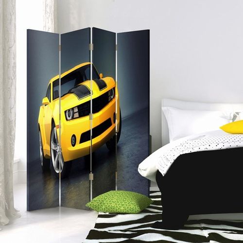 Parawan ozdobny, Żółte auto 145x150 na Arena.pl