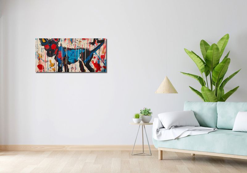 Obraz 90x40cm Miejski Pies zdjęcie 2