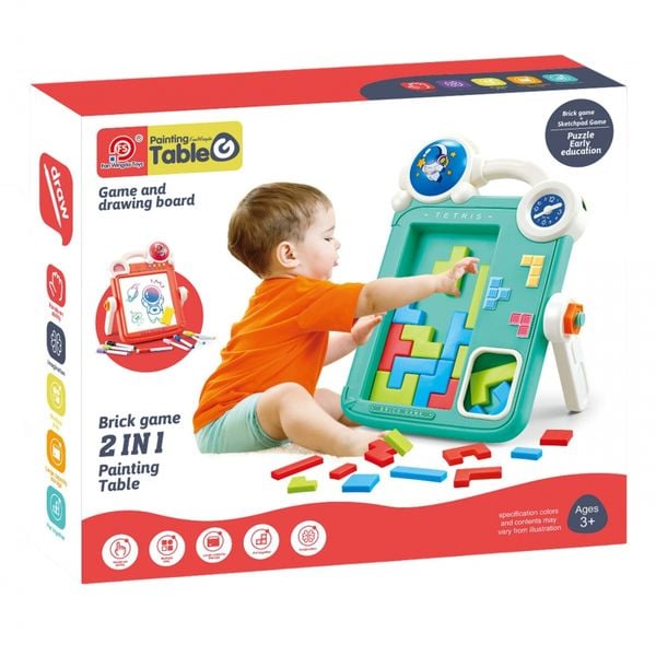 WOOPIE Dwustronna Tablica do Rysowania Gra Tetris 2w1 zdjęcie 11