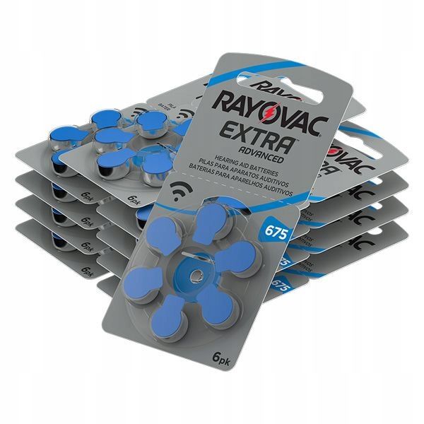 30x Baterie słuchowe RAYOVAC EXTRA 675 PR44 zdjęcie 4