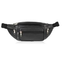 saszetka nerka męska skórzana na pas czarna abruzzo abr-41