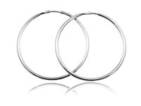 KLASYCZNE SREBRNE KOLCZYKI GRUBE DUŻE KOŁA 1.9 3CM