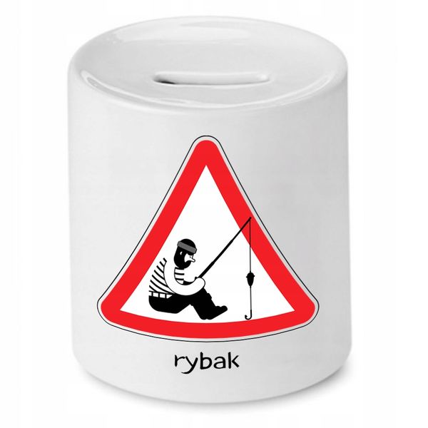 Skarbonka Dla Wędkarza Rybak Prezent Z Nadrukiem Ze Zdjęciem zdjęcie 1