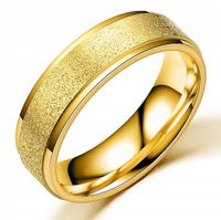 ZŁOTY PIERŚCIONEK OBRĄCZKA ŚLUBNA STAL 316L r.22