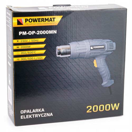 OPALARKA ELEKTRYCZNA POWERMAT 2000W 600°C na Arena.pl