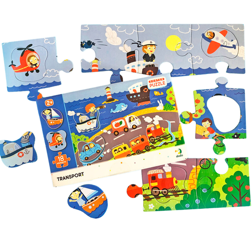 Puzzle Dodo Sorter Transport 18 El. Dla Dzieci Edukacyjne 300158 na Arena.pl