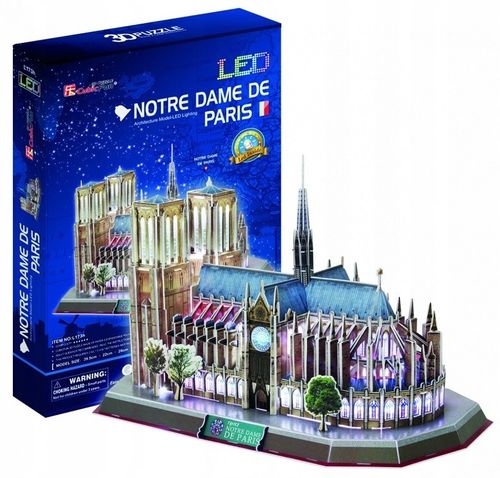 Puzzle 3D Notre Dame Cubic Fun LED Prezent na Arena.pl
