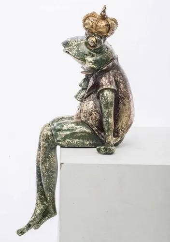 FIGURKA FIGURA ŻABA ŻABKA SIEDZĄCA W KORONIE na Arena.pl