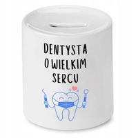 Skarbonka Dla Dentysty Dentysta O Wielkim Sercu Z Nadrukiem Ze Zdjęciem