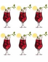 LAV FIESTA Zestaw Kieliszki Komplet 6 Szt. Koktajl Pokale Do Piwa 460 ml