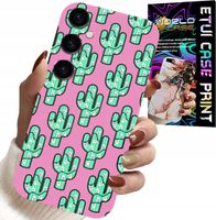 ETUI DO SAMSUNG GALAXY S24 - KAKTUSY, KAKTUS NA RÓŻOWYM TLE + FOLIA
