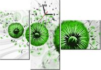 100CM 70CM ZEGAR 3 ELEM ZIELONE DMUCHAWCE 5 ŚCIENNY OBRAZ