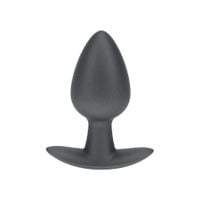 smooth silicone anal plug - medium - 3.1 / 7,9 cm - gunmetal
