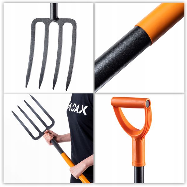 WIDŁY GOSPODARCZE 4-ZĘBNE DO KOPANIA METAL 122cm zdjęcie 9