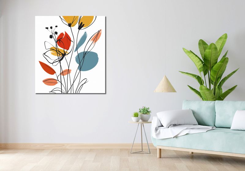 Obraz 90x100cm Ogród przy Lecie zdjęcie 2