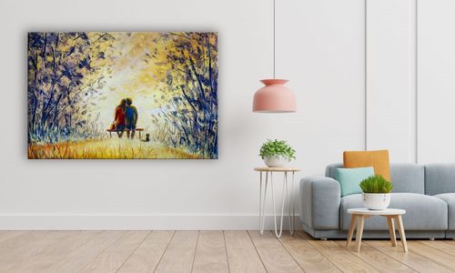 OBRAZ NA PŁÓTNIE PROSTOKĄTNY - Zakochani na Arena.pl