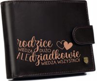 Portfel męski skórzany GRAWER prezent dla dziaka twój napis personalizacja