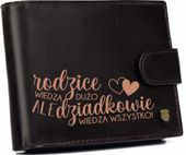 Portfel męski skórzany GRAWER prezent dla dziaka twój napis personalizacja