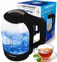 CZAJNIK ELEKTRYCZNY 1500W SZKLANY 1,7L CZARNY LED