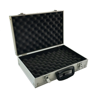 Walizka aluminiowa mała - 403x290x105 mm +2 pianki 387x252x30 mm