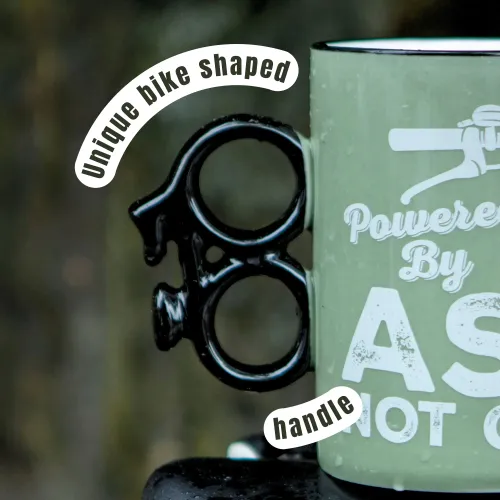 Kubek Rowerowy "Powered By Ass Not Gas" - Prezent dla Rowerzysty 530 ml na Arena.pl