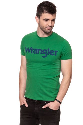 WRANGLER SS LOGO TEE AMAZON GREEN W7A86D3UX M na Arena.pl