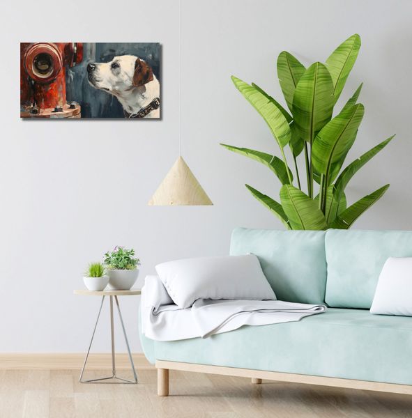 Obraz 60x30cm Kumpel przy Hydrancie zdjęcie 2