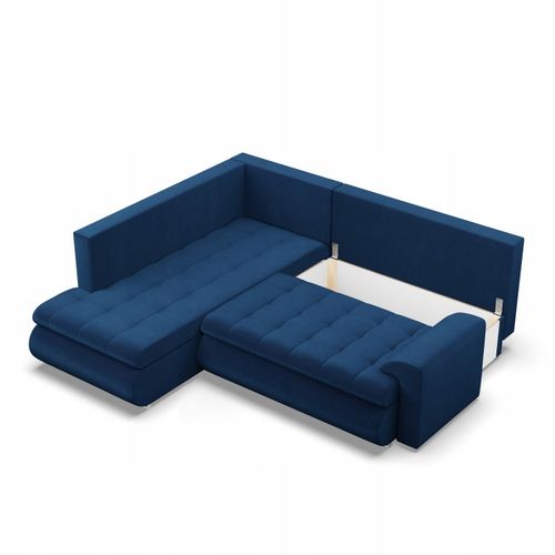 NAROŻNIK FORESTA XL NIEBIESKI GRANATOWY KANAPA Rozkładana KRONOS VELVET na Arena.pl